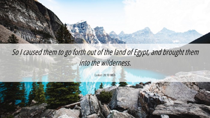 Picture 06 - Ezekiel 20:10 WEB Desktop Wallpaper - So I caused them to go forth out of the land of - Desktop Bible Verse Wallpaper