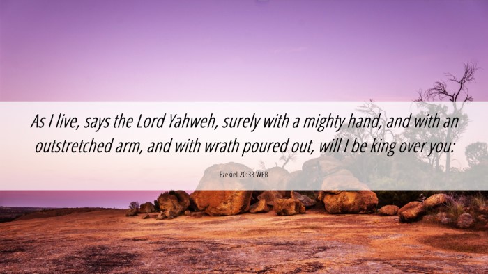 Picture 06 - Ezekiel 20:33 WEB Desktop Wallpaper - As I live, says the Lord Yahweh, surely with a - Desktop Bible Verse Wallpaper