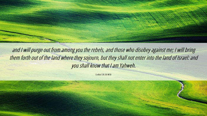 Picture 06 - Ezekiel 20:38 WEB Desktop Wallpaper - and I will purge out from among you the rebels, - Desktop Bible Verse Wallpaper