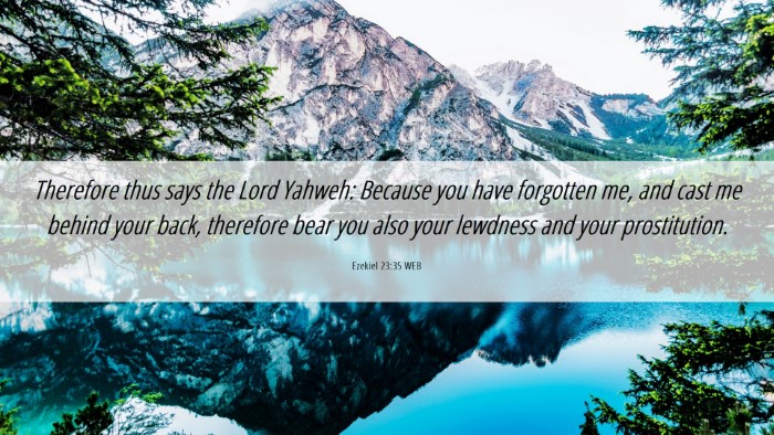 Picture 06 - Ezekiel 23:35 WEB Desktop Wallpaper - Therefore thus says the Lord Yahweh: Because you - Desktop Bible Verse Wallpaper