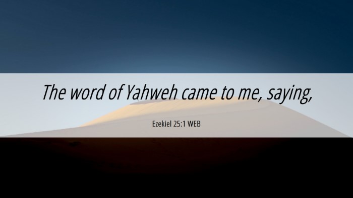 Picture 06 - Ezekiel 25:1 WEB Desktop Wallpaper - The word of Yahweh came to me, - Desktop Bible Verse Wallpaper