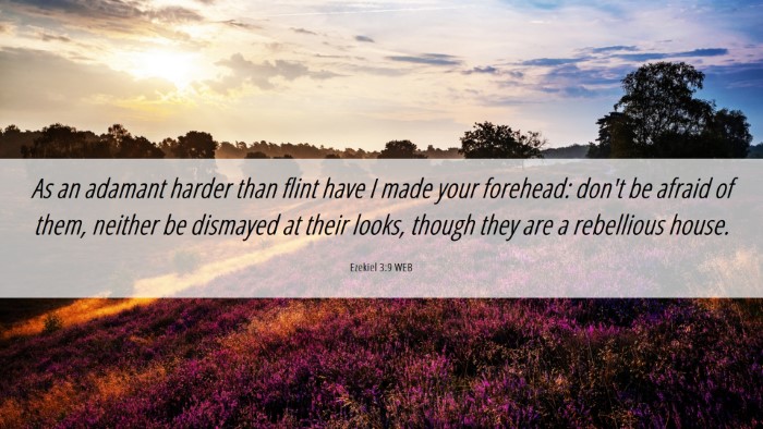 Picture 06 - Ezekiel 3:9 WEB Desktop Wallpaper - As an adamant harder than flint have I made your - Desktop Bible Verse Wallpaper