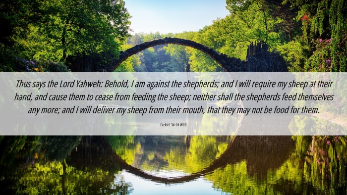 Picture 06 - Ezekiel 34:10 WEB Desktop Wallpaper - Thus says the Lord Yahweh: Behold, I am against - Desktop Bible Verse Wallpaper
