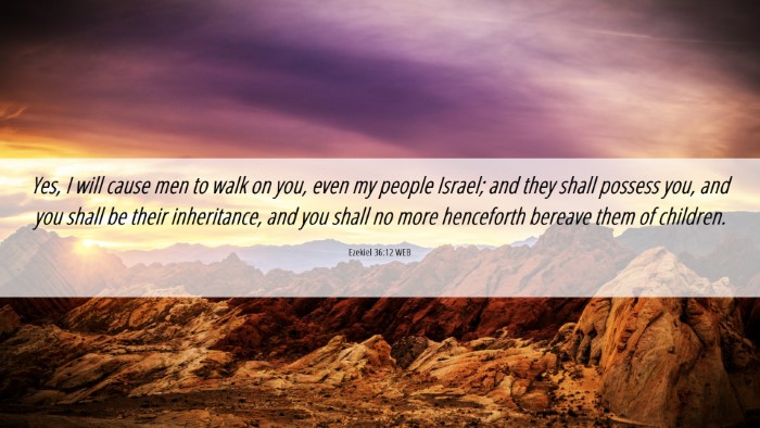 Picture 06 - Ezekiel 36:12 WEB Desktop Wallpaper - Yes, I will cause men to walk on you, even my - Desktop Bible Verse Wallpaper