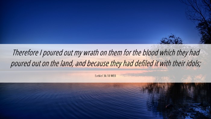 Picture 06 - Ezekiel 36:18 WEB Desktop Wallpaper - Therefore I poured out my wrath on them for the - Desktop Bible Verse Wallpaper
