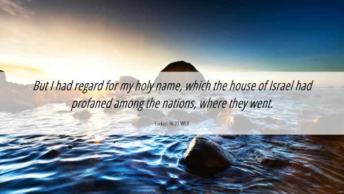 Picture 06 - Ezekiel 36:21 WEB Desktop Wallpaper - But I had regard for my holy name, which the - Desktop Bible Verse Wallpaper