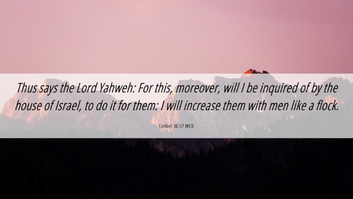 Picture 06 - Ezekiel 36:37 WEB Desktop Wallpaper - Thus says the Lord Yahweh: For this, moreover, - Desktop Bible Verse Wallpaper