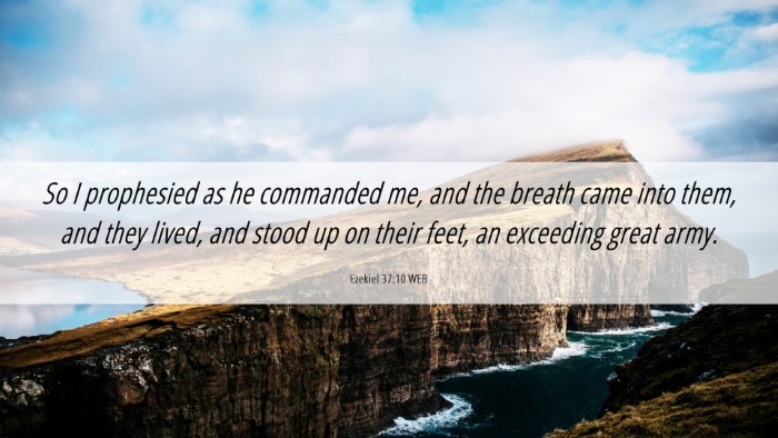 Picture 06 - Ezekiel 37:10 WEB Desktop Wallpaper - So I prophesied as he commanded me, and the - Desktop Bible Verse Wallpaper