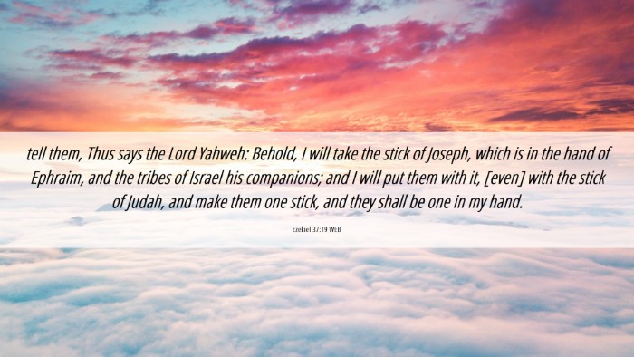 Picture 06 - Ezekiel 37:19 WEB Desktop Wallpaper - tell them, Thus says the Lord Yahweh: Behold, I - Desktop Bible Verse Wallpaper