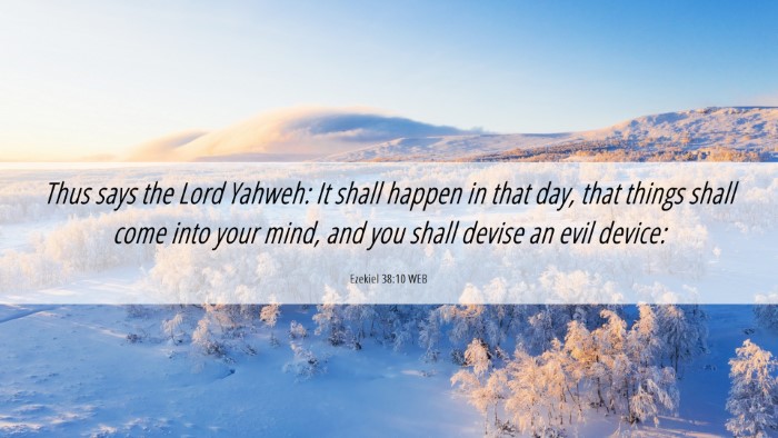 Picture 06 - Ezekiel 38:10 WEB Desktop Wallpaper - Thus says the Lord Yahweh: It shall happen in - Desktop Bible Verse Wallpaper