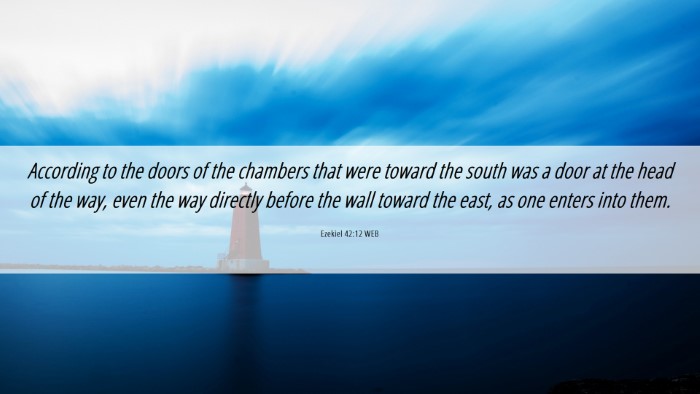 Picture 06 - Ezekiel 42:12 WEB Desktop Wallpaper - According to the doors of the chambers that were - Desktop Bible Verse Wallpaper