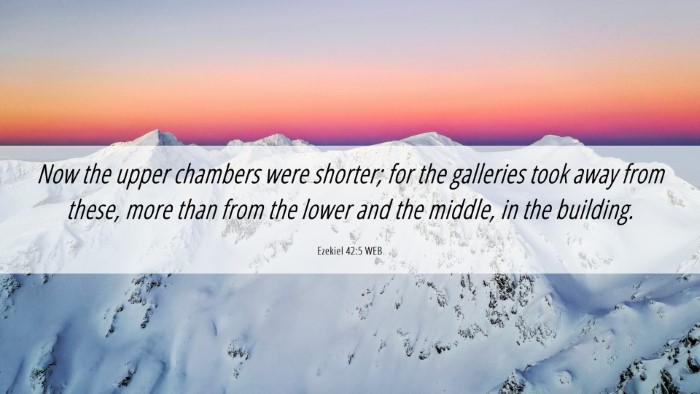 Picture 06 - Ezekiel 42:5 WEB Desktop Wallpaper - Now the upper chambers were shorter; for the - Desktop Bible Verse Wallpaper