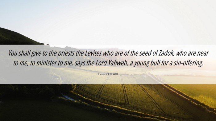Picture 06 - Ezekiel 43:19 WEB Desktop Wallpaper - You shall give to the priests the Levites who are - Desktop Bible Verse Wallpaper