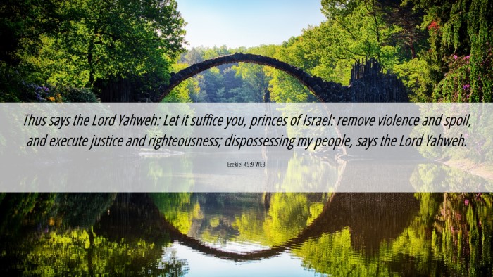 Picture 06 - Ezekiel 45:9 WEB Desktop Wallpaper - Thus says the Lord Yahweh: Let it suffice you, - Desktop Bible Verse Wallpaper