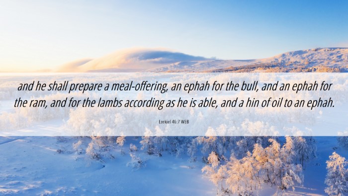 Picture 06 - Ezekiel 46:7 WEB Desktop Wallpaper - and he shall prepare a meal-offering, an ephah - Desktop Bible Verse Wallpaper