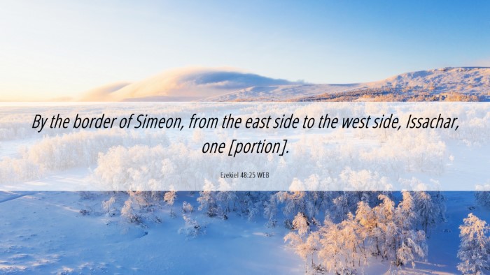 Picture 06 - Ezekiel 48:25 WEB Desktop Wallpaper - By the border of Simeon, from the east side to - Desktop Bible Verse Wallpaper