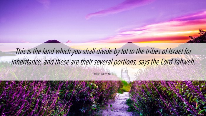 Picture 06 - Ezekiel 48:29 WEB Desktop Wallpaper - This is the land which you shall divide by lot to - Desktop Bible Verse Wallpaper