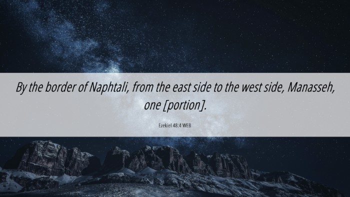 Picture 06 - Ezekiel 48:4 WEB Desktop Wallpaper - By the border of Naphtali, from the east side to - Desktop Bible Verse Wallpaper