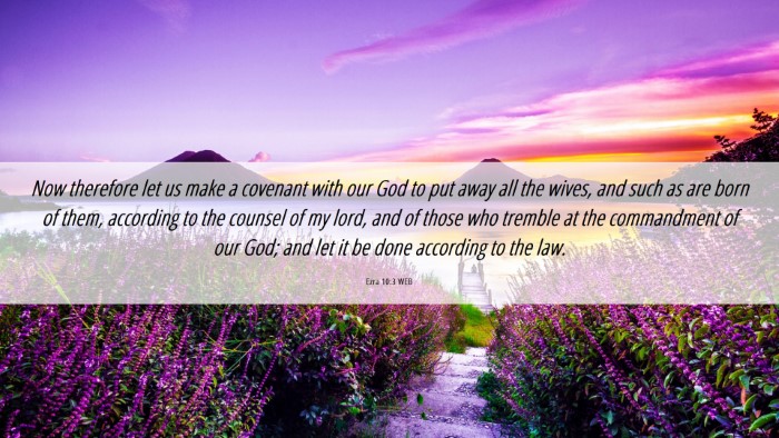 Picture 06 - Ezra 10:3 WEB Desktop Wallpaper - Now therefore let us make a covenant with our God - Desktop Bible Verse Wallpaper