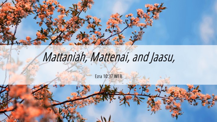 Picture 06 - Ezra 10:37 WEB Desktop Wallpaper - Mattaniah, Mattenai, and - Desktop Bible Verse Wallpaper