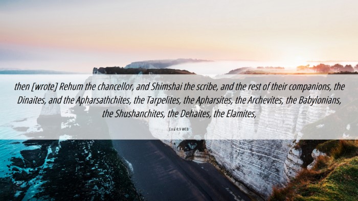 Picture 06 - Ezra 4:9 WEB Desktop Wallpaper - then [wrote] Rehum the chancellor, and Shimshai - Desktop Bible Verse Wallpaper