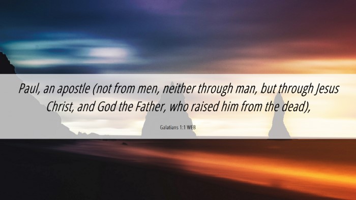 Picture 06 - Galatians 1:1 WEB Desktop Wallpaper - Paul, an apostle (not from men, neither through - Desktop Bible Verse Wallpaper