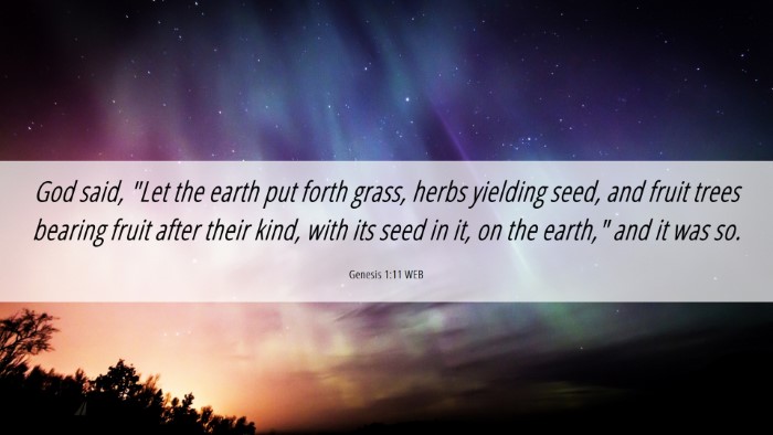 Picture 06 - Genesis 1:11 WEB Desktop Wallpaper - God said, 
