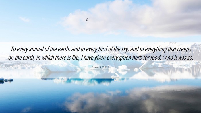 Picture 06 - Genesis 1:30 WEB Desktop Wallpaper - To every animal of the earth, and to every bird - Desktop Bible Verse Wallpaper