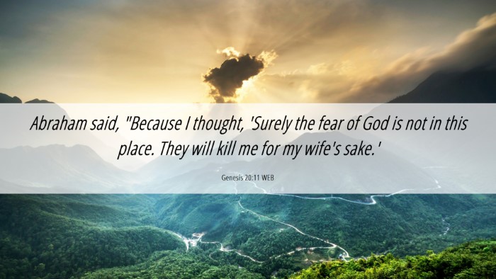 Picture 06 - Genesis 20:11 WEB Desktop Wallpaper - Abraham said, 
