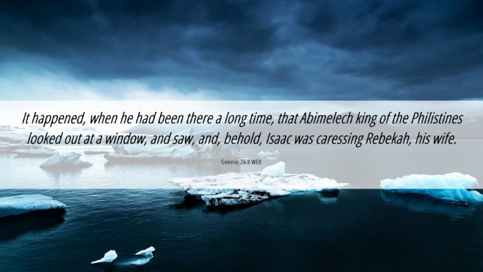 Picture 06 - Genesis 26:8 WEB Desktop Wallpaper - It happened, when he had been there a long time, - Desktop Bible Verse Wallpaper