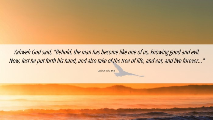 Picture 06 - Genesis 3:22 WEB Desktop Wallpaper - Yahweh God said, 
