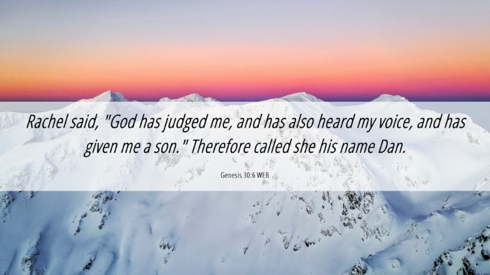 Picture 06 - Genesis 30:6 WEB Desktop Wallpaper - Rachel said, 