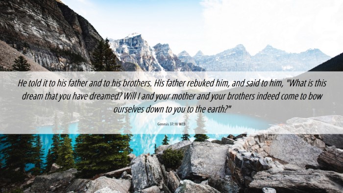 Picture 06 - Genesis 37:10 WEB Desktop Wallpaper - He told it to his father and to his brothers. His - Desktop Bible Verse Wallpaper