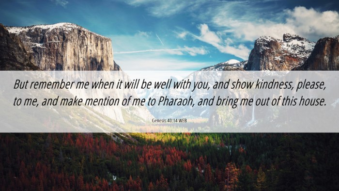 Picture 06 - Genesis 40:14 WEB Desktop Wallpaper - But remember me when it will be well with you, - Desktop Bible Verse Wallpaper