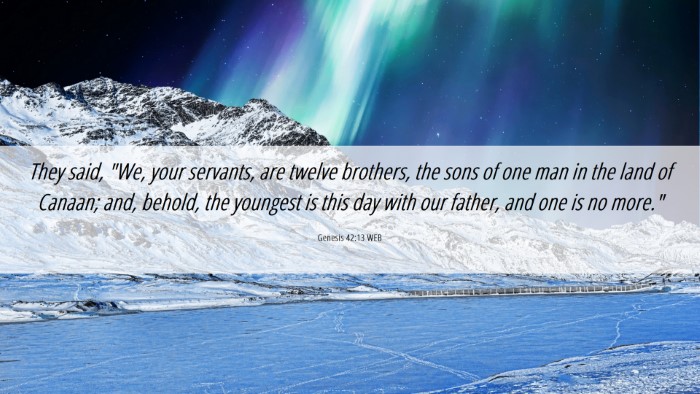 Picture 06 - Genesis 42:13 WEB Desktop Wallpaper - They said, 