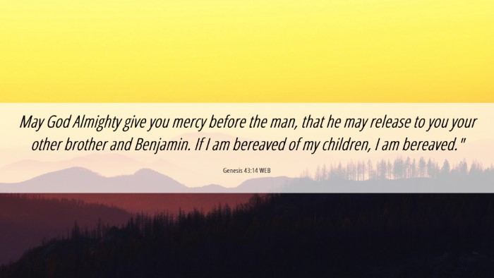 Picture 06 - Genesis 43:14 WEB Desktop Wallpaper - May God Almighty give you mercy before the man, - Desktop Bible Verse Wallpaper