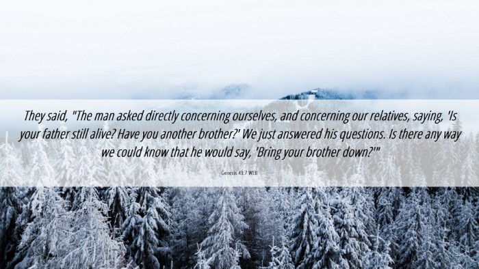 Picture 06 - Genesis 43:7 WEB Desktop Wallpaper - They said, 