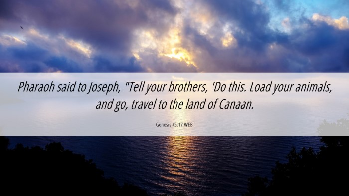 Picture 06 - Genesis 45:17 WEB Desktop Wallpaper - Pharaoh said to Joseph, 