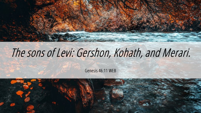 Picture 06 - Genesis 46:11 WEB Desktop Wallpaper - The sons of Levi: Gershon, Kohath, and - Desktop Bible Verse Wallpaper
