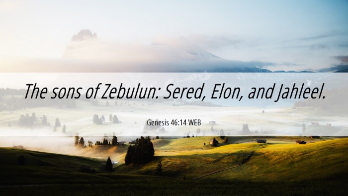 Picture 06 - Genesis 46:14 WEB Desktop Wallpaper - The sons of Zebulun: Sered, Elon, and - Desktop Bible Verse Wallpaper