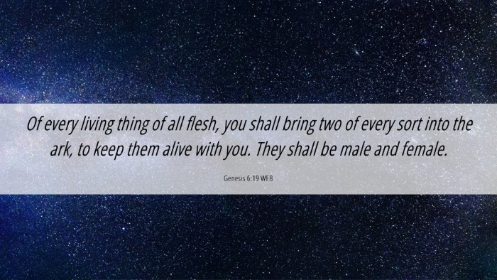 Picture 06 - Genesis 6:19 WEB Desktop Wallpaper - Of every living thing of all flesh, you shall - Desktop Bible Verse Wallpaper