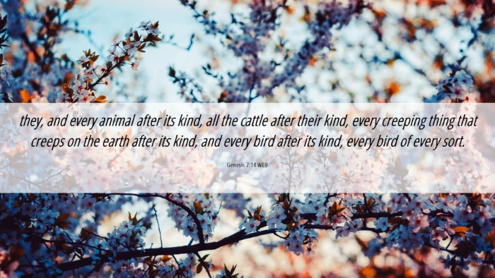 Picture 06 - Genesis 7:14 WEB Desktop Wallpaper - they, and every animal after its kind, all the - Desktop Bible Verse Wallpaper