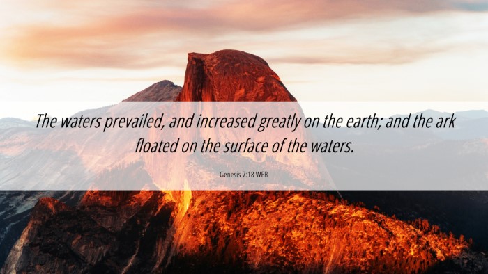 Picture 06 - Genesis 7:18 WEB Desktop Wallpaper - The waters prevailed, and increased greatly on - Desktop Bible Verse Wallpaper