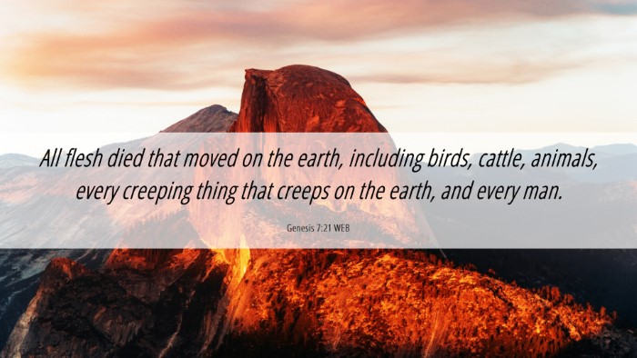 Picture 06 - Genesis 7:21 WEB Desktop Wallpaper - All flesh died that moved on the earth, including - Desktop Bible Verse Wallpaper