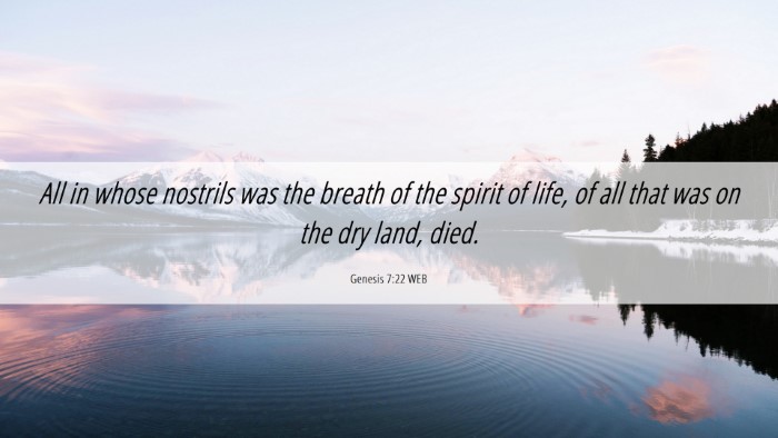 Picture 06 - Genesis 7:22 WEB Desktop Wallpaper - All in whose nostrils was the breath of the - Desktop Bible Verse Wallpaper
