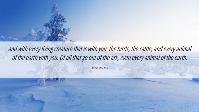 Picture 06 - Genesis 9:10 WEB Desktop Wallpaper - and with every living creature that is with you: - Desktop Bible Verse Wallpaper
