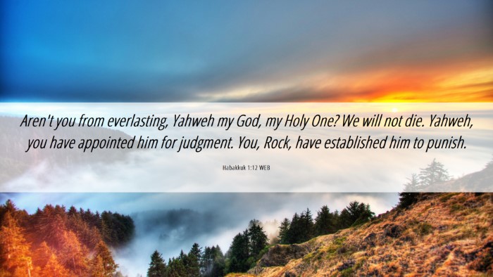 Picture 06 - Habakkuk 1:12 WEB Desktop Wallpaper - Aren't you from everlasting, Yahweh my God, my - Desktop Bible Verse Wallpaper