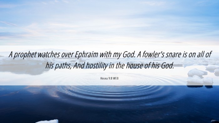 Picture 06 - Hosea 9:8 WEB Desktop Wallpaper - A prophet watches over Ephraim with my God. A - Desktop Bible Verse Wallpaper