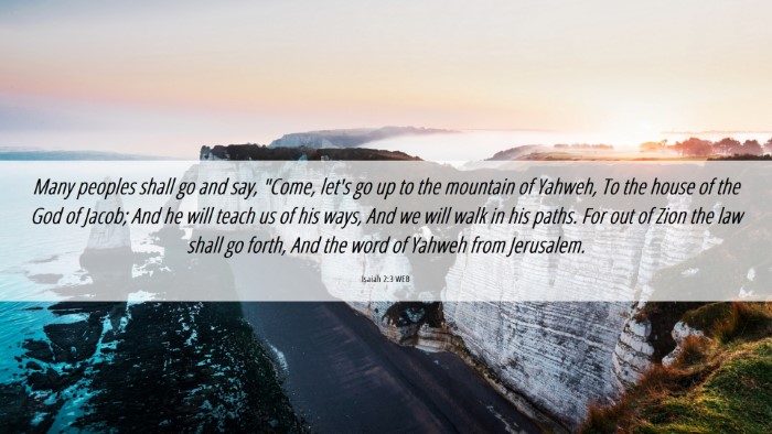 Picture 06 - Isaiah 2:3 WEB Desktop Wallpaper - Many peoples shall go and say, 