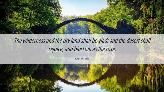 Picture 06 - Isaiah 35:1 WEB Desktop Wallpaper - The wilderness and the dry land shall be glad; - Desktop Bible Verse Wallpaper